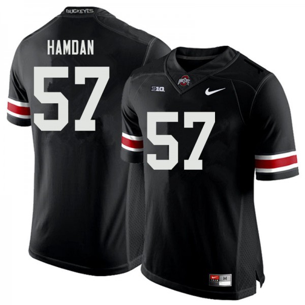 Ohio State Buckeyes #57 Zaid Hamdan Men Football Jersey Black